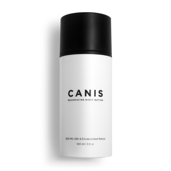 Canis Collection's 500mg resurfacing night butter container.